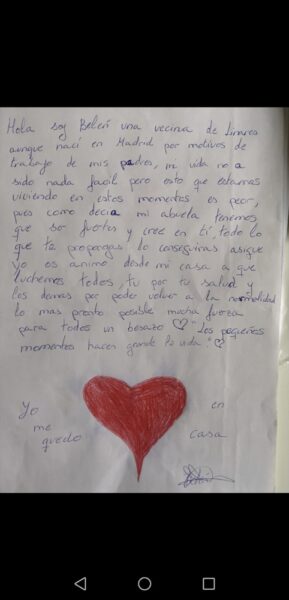 cartas a sanitarios